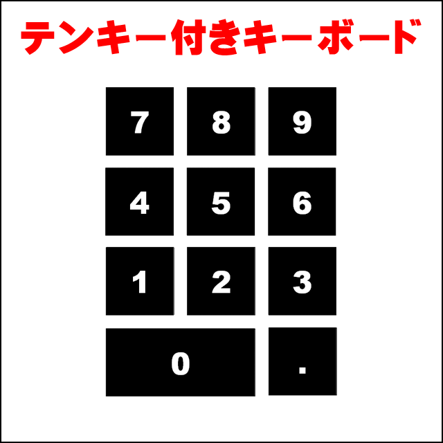 テンキー付き